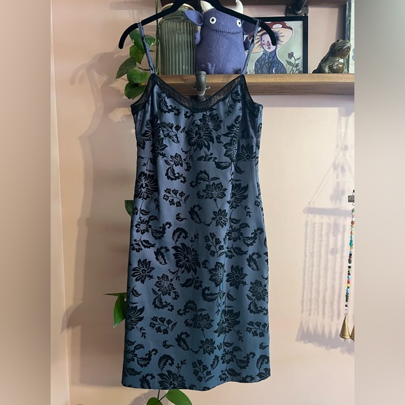 jonathan martin Dresses & Skirts - Whimsigoth Iridescent Floral Slip Vintage Dress